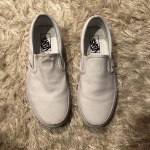 White Slip On Vans (size 8)